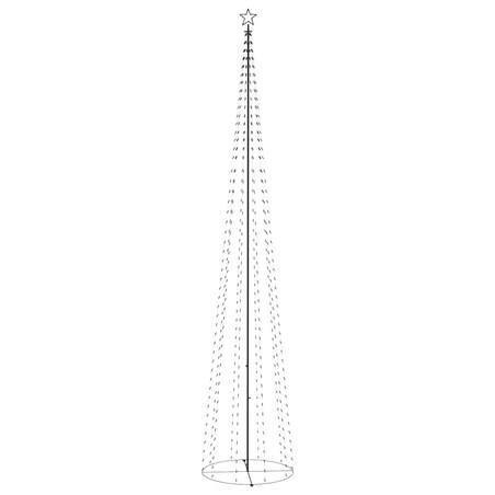 vidaXL Choinka stożkowa, 752 lampki LED, zimne białe, 160x500 cm