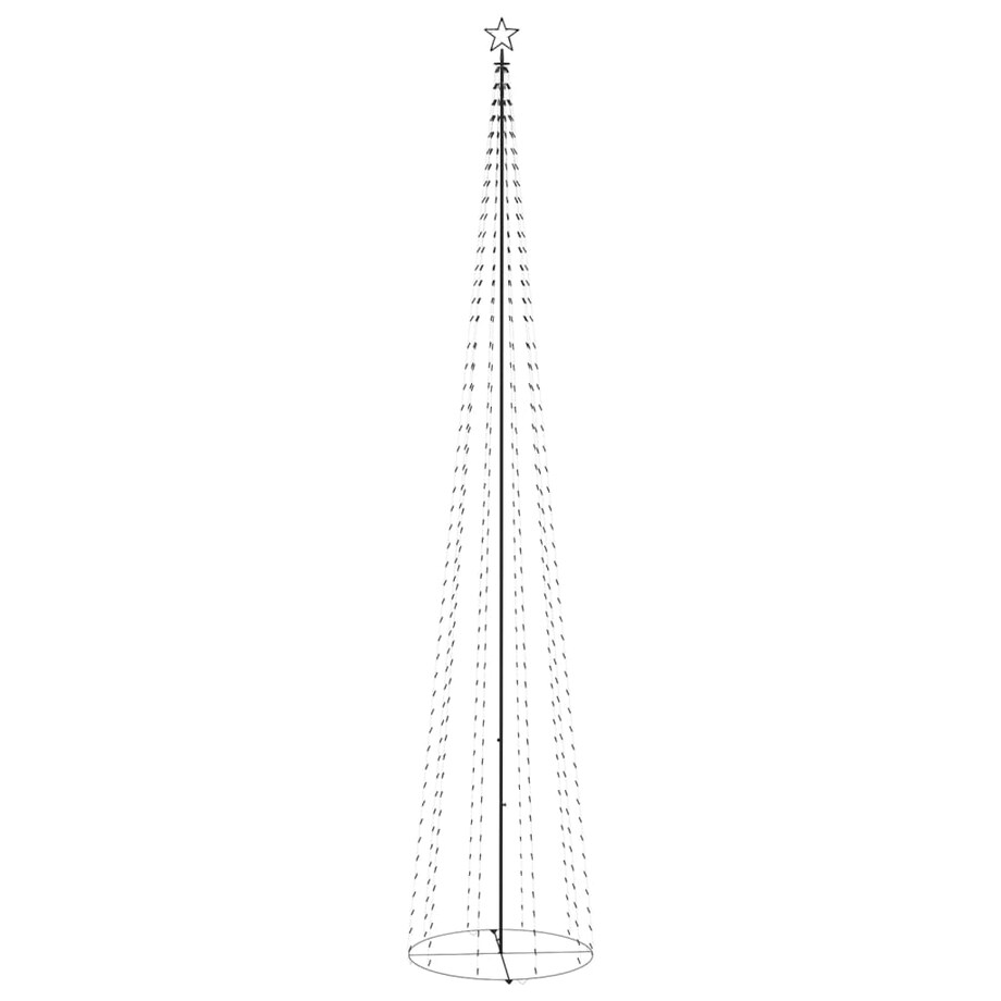 vidaXL Choinka stożkowa, 752 lampki LED, zimne białe, 160x500 cm