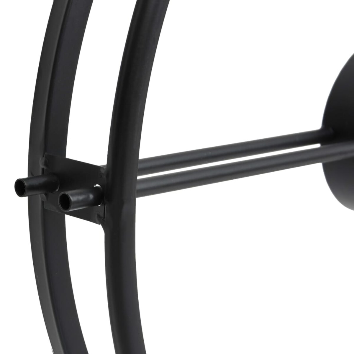 vidaXL Zegar ścienny, czarny, 52 cm, żelazo