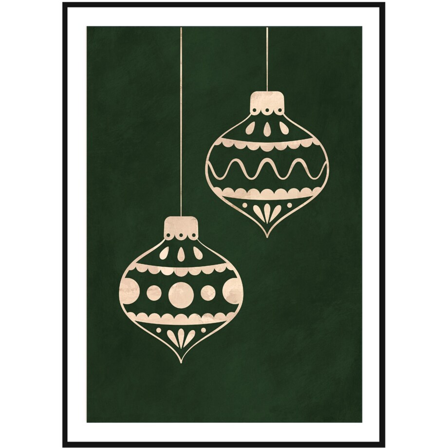 Poster Story, Plakat, Obraz - Beżowe Bombki, wymiary 42 x 60 cm