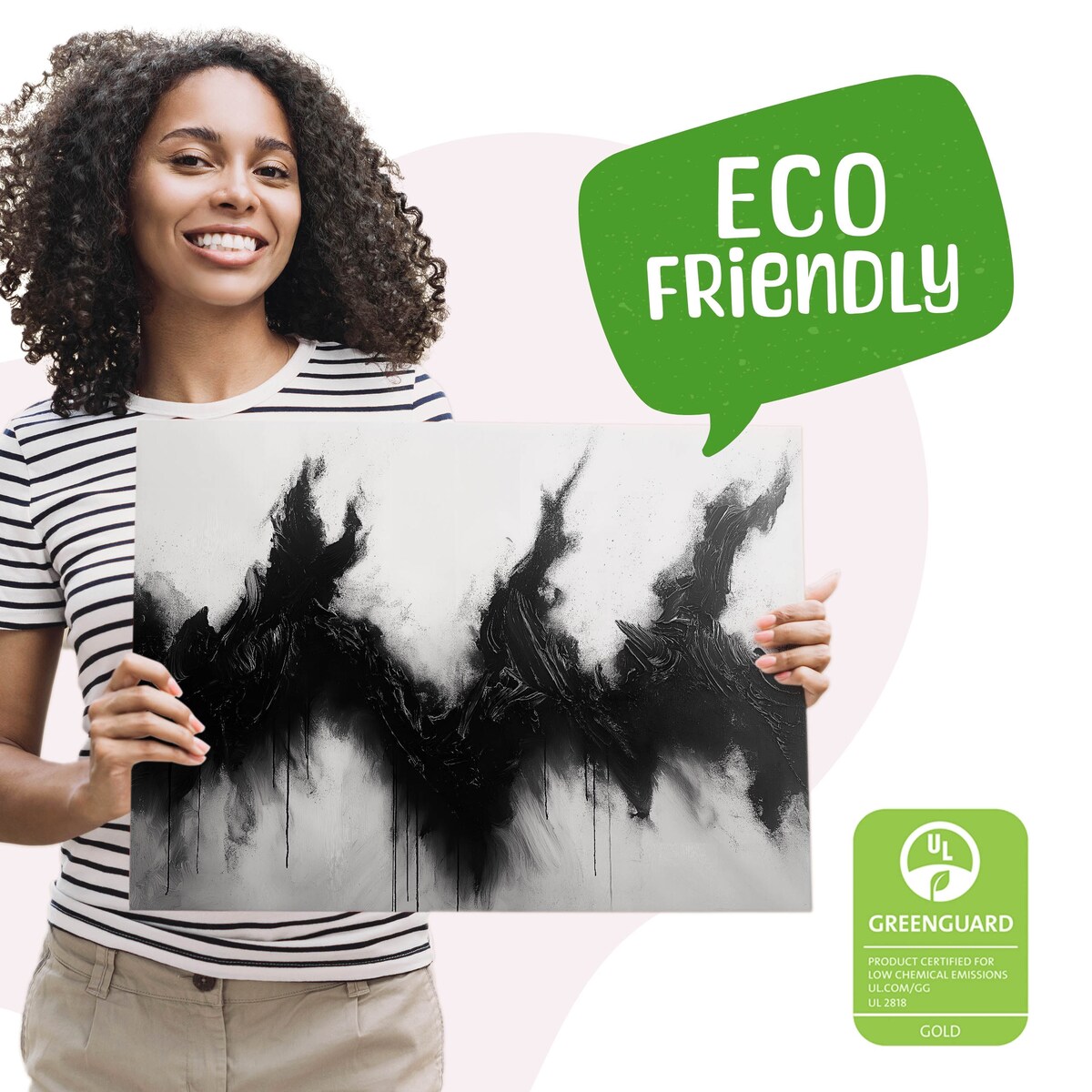 Obraz Do Salonu Sypialni Czarny Dym Abstrakcja Styl Nowoczesny 120x80cm