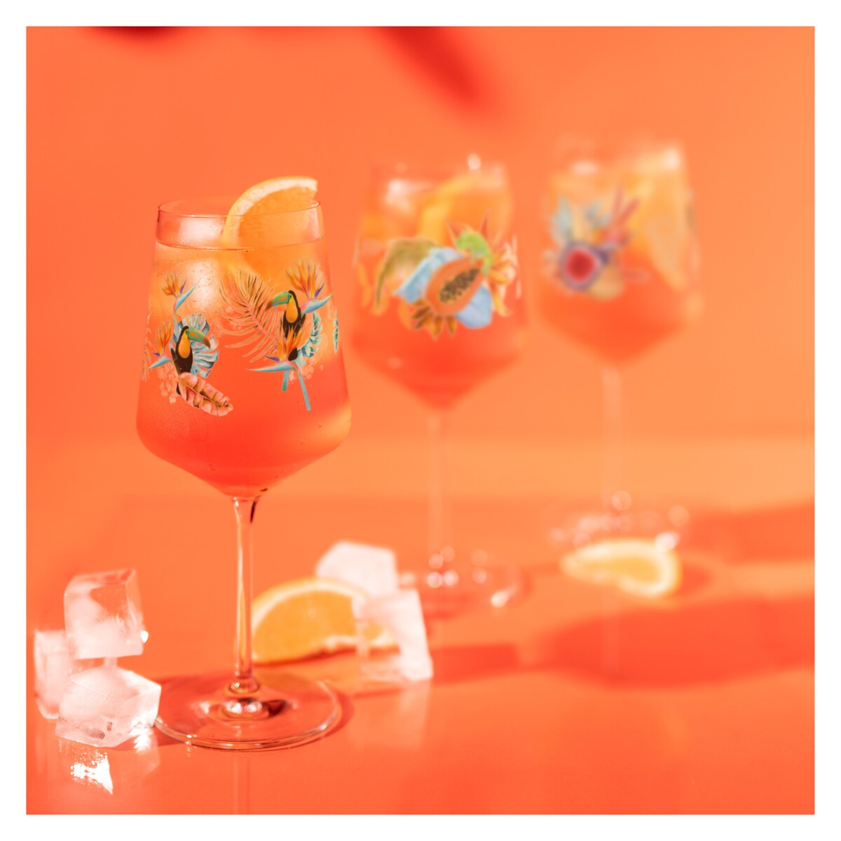 Ritzenhoff Zestaw 4 szt, kieliszków do aperitif Sommerrausch ilustrator R. Richter T. Kuhlmann
