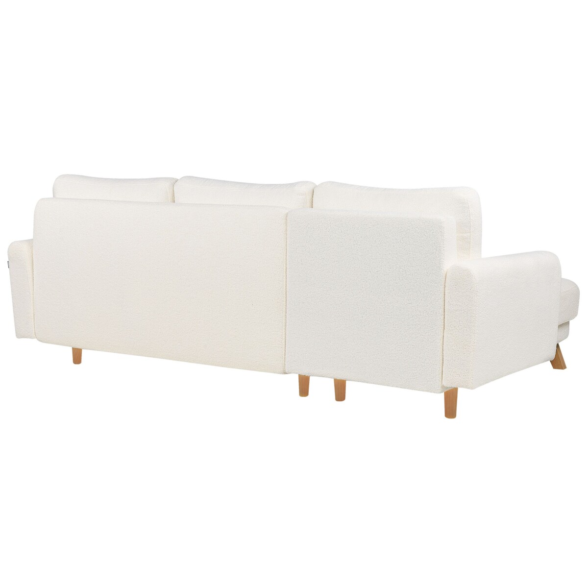 Sofa narożna boucle prawostronna biała SIRO