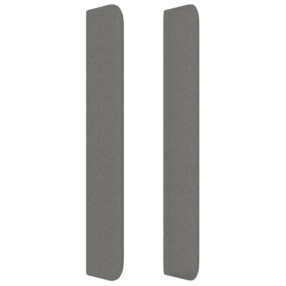 vidaXL Zagłówek uszak, ciemnoszary, 203x16x118/128 cm, tkanina