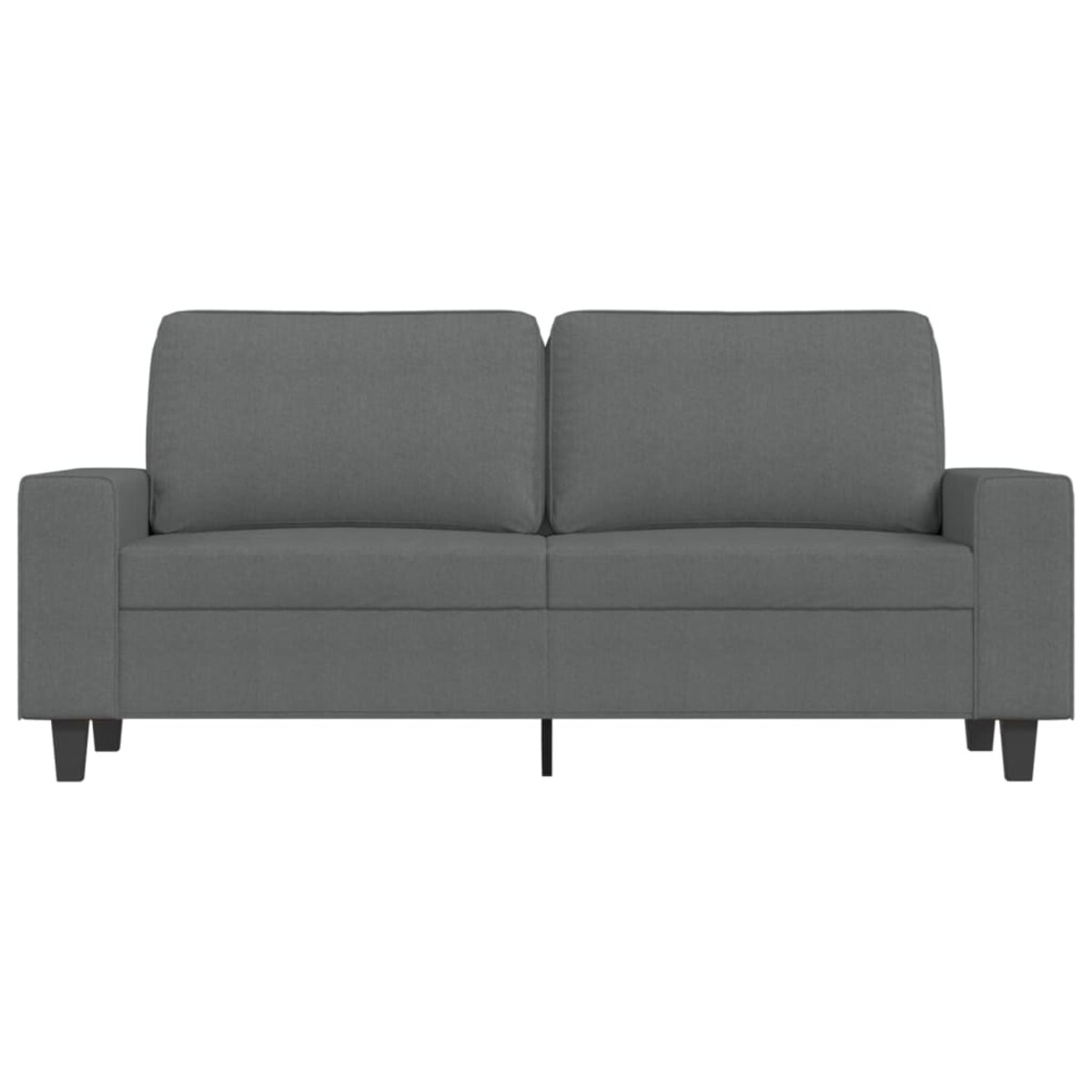 vidaXL Sofa 2-osobowa, ciemnoszara, 140 cm, tapicerowana tkaniną