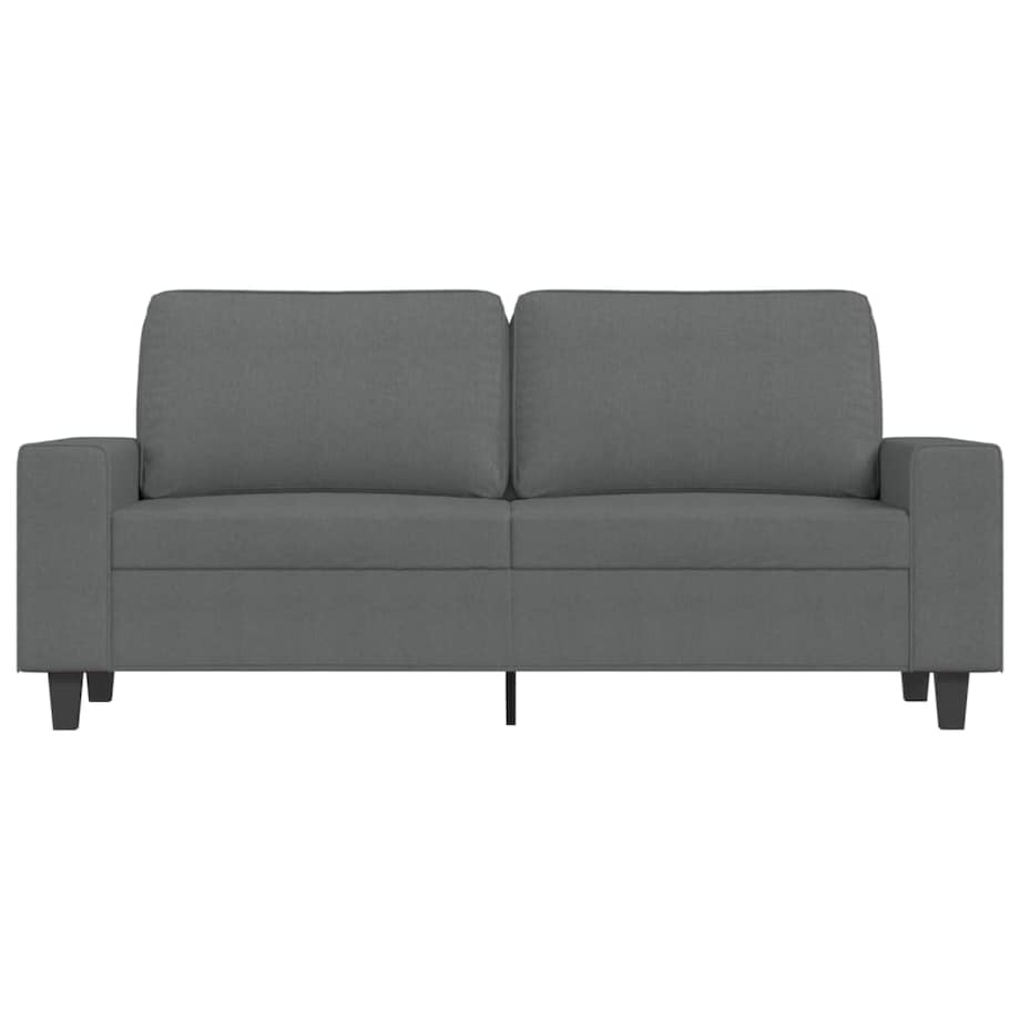 vidaXL Sofa 2-osobowa, ciemnoszara, 140 cm, tapicerowana tkaniną