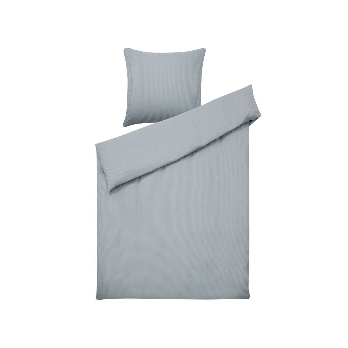 Komplet pościeli bawełnianej satynowej w paski 135 x 200 cm szary AVONDALE