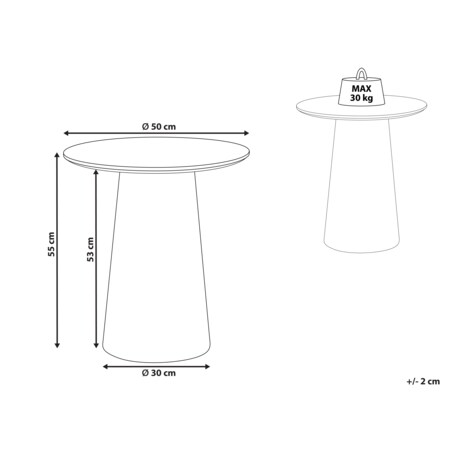 Stolik pomocniczy WANDO Czarny