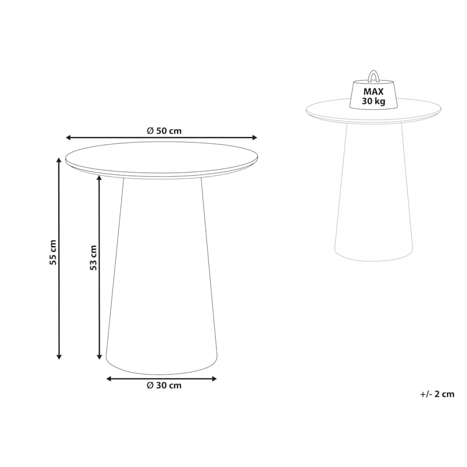 Stolik pomocniczy WANDO Czarny