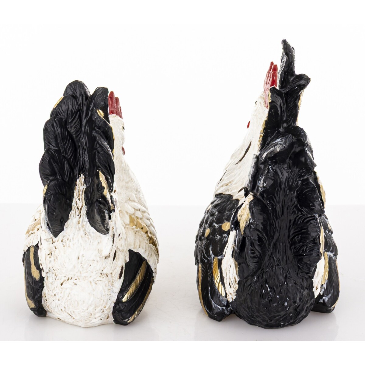 Dekoracja - kolorowa KURA I KOGUT 17x8x13 i 14x7,5x13 cm PLOMFEE - 2
