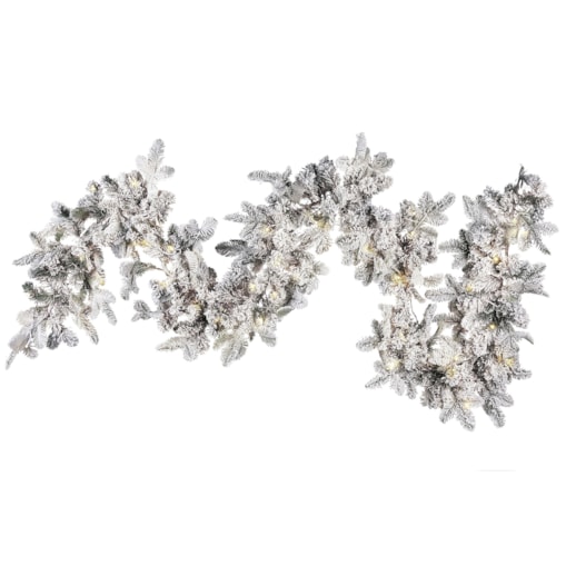 Ośnieżona świąteczna girlanda LED 180 cm biała SUNDO