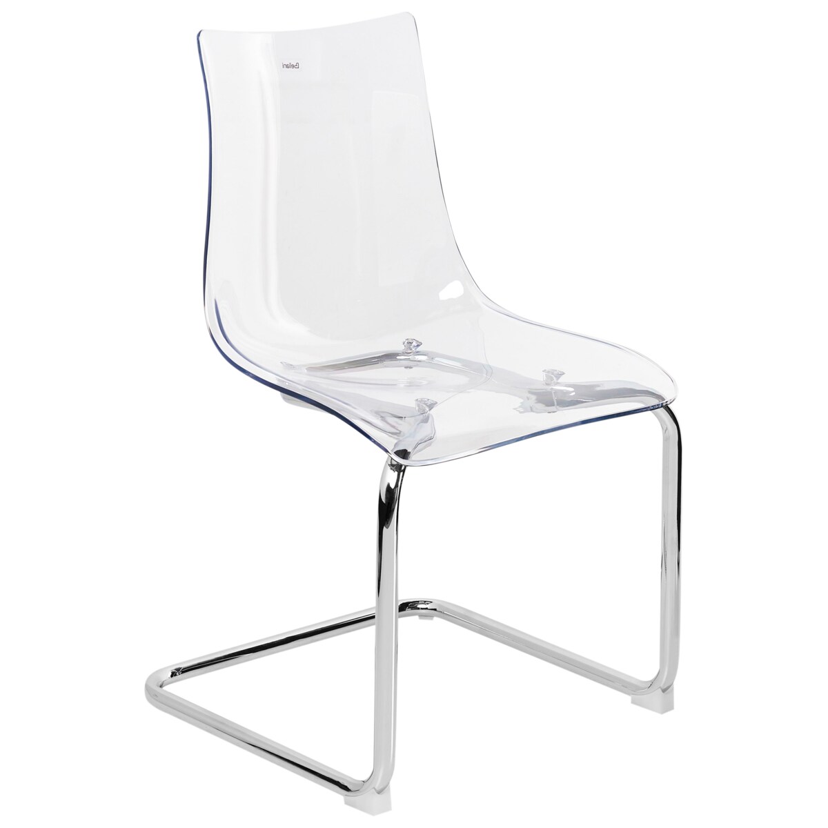 Zestaw 2 krzeseł do jadalni MARSHALL Przezroczysty