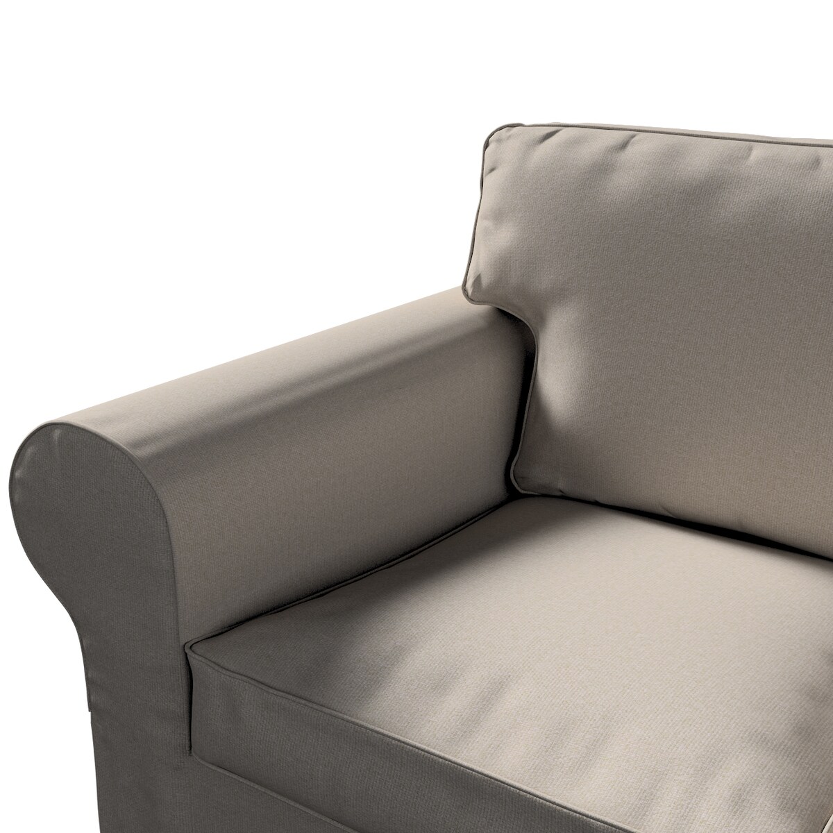 Pokrowiec na sofę Ektorp 3-osobową, rozkładaną, PIXBO, szary, 222 x 98 x 76 cm, Living