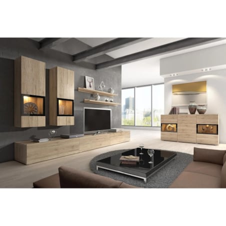 Komoda BAROS 2D3S 132 dąb san reno jasny