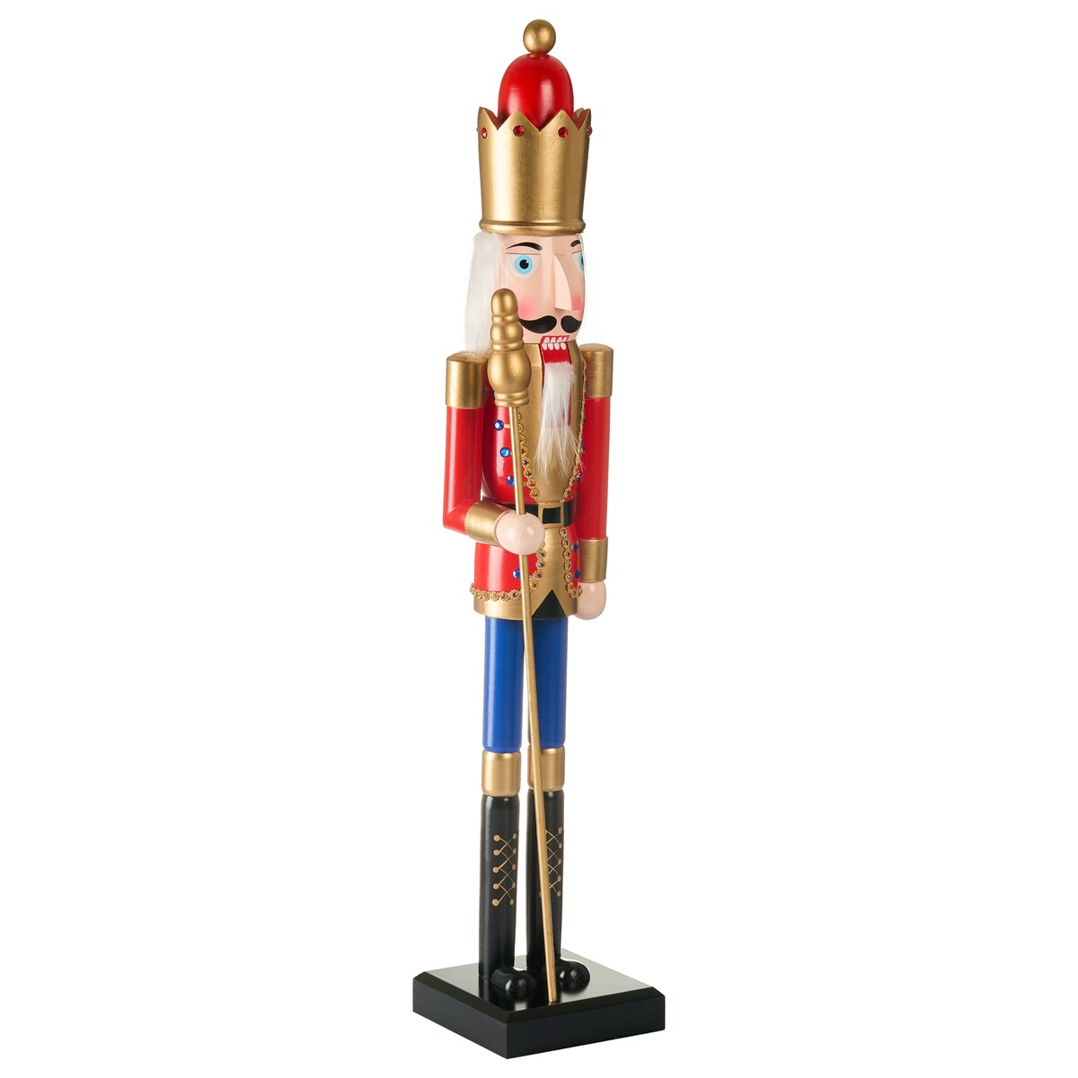 Figurka dekoracyjna MALARAN 90 cm Dziadek do orzechów Czerwony