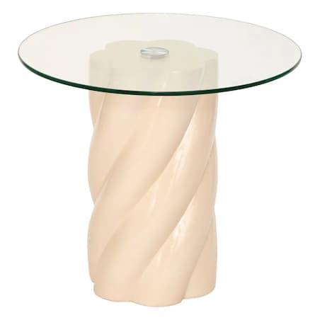 Stolik kawowy ceramiczny ze szklanym blatem Torsie