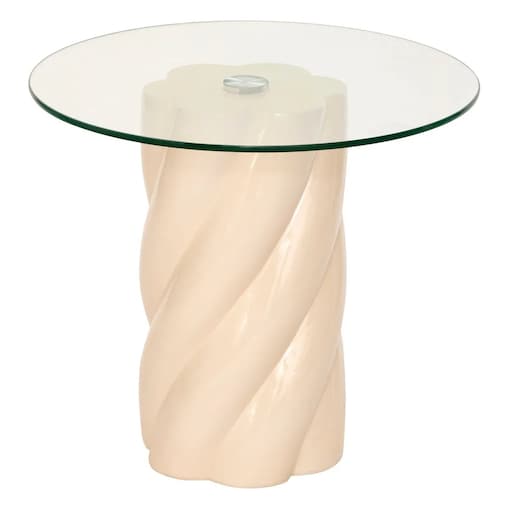 Stolik kawowy ceramiczny ze szklanym blatem Torsie