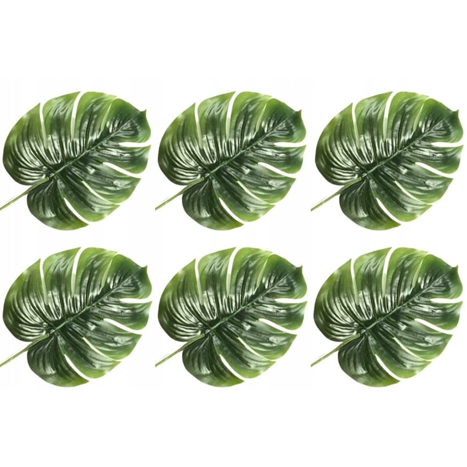 SZTUCZNY LIŚĆ gumowany ZIELONY na bukiet stroik 6x