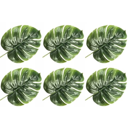 SZTUCZNY LIŚĆ gumowany ZIELONY na bukiet stroik 6x