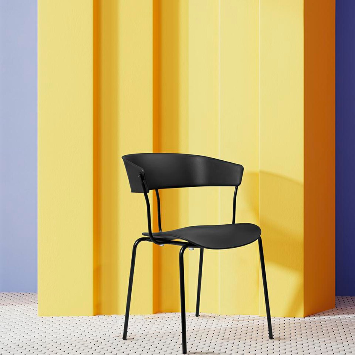 Krzesło JETT beżowe - polipropylen, metal