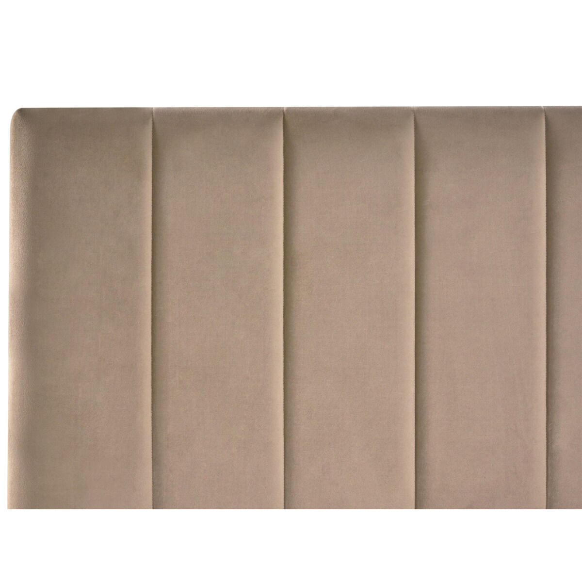 Łóżko z szufladami Welur LONZAC 140 x 200 cm Beżowoszary