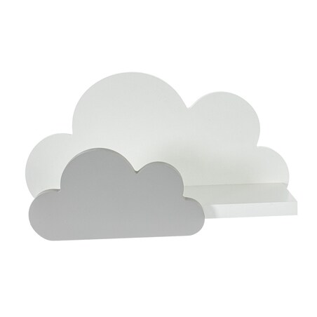 Półka Clouds Premium 38x16x19cm grey, 38 x 16 x 19 cm