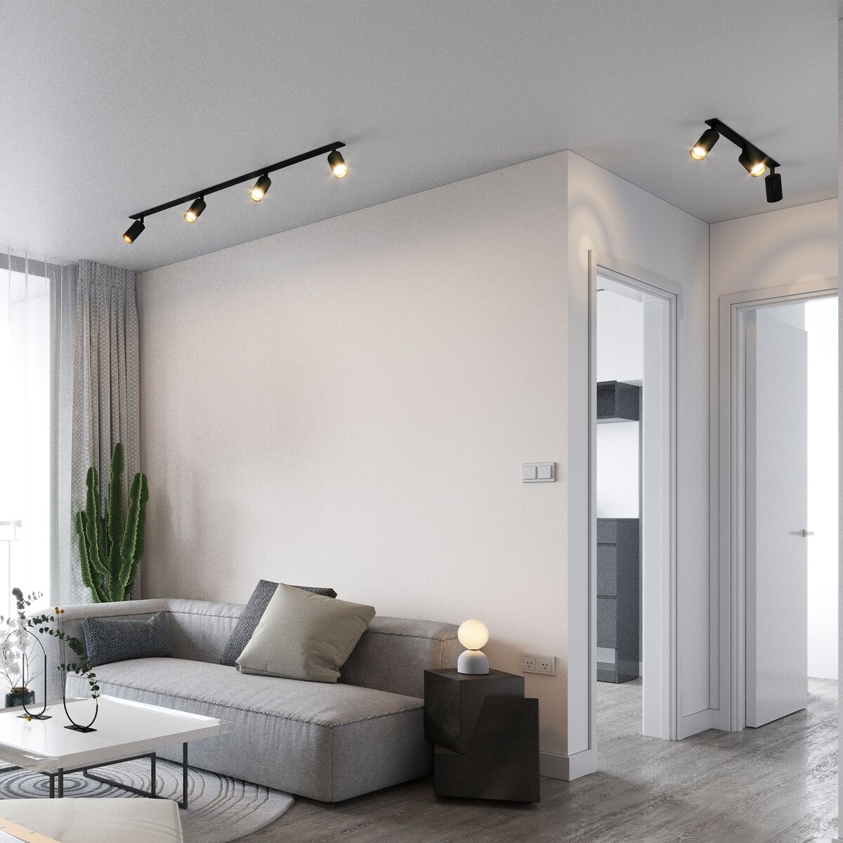 Lampa podtynkowa spot 4x GU10 AMIS BLACK 10809 TK Lighting czarno-złota ruchome reflektory sufitowe