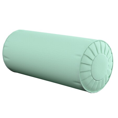 Poduszka wałek z zakładkami, turkusowo - miętowy, Ø20 x 50 cm, Loneta