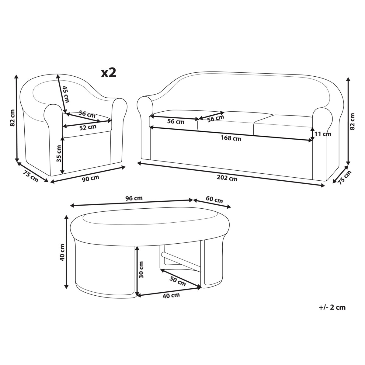 Zestaw ogrodowy ze stolikiem dla 5 osób LIVADEIA Rattan Naturalny