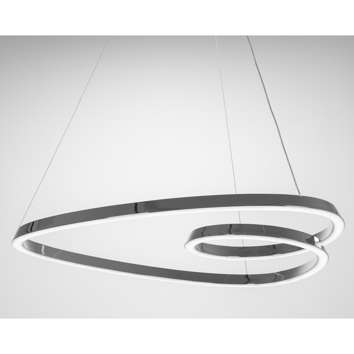 Lampa Sufitowa Wisząca Metal Ring Chrom Led Pilot