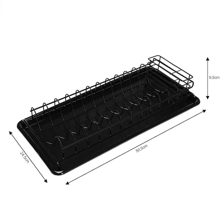 Suszarka do naczyń stojąca czarna 50x24cm KINGHOFF