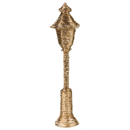 Dekoracja świąteczna LED ALFTANES Latarnia 62 cm Złoty