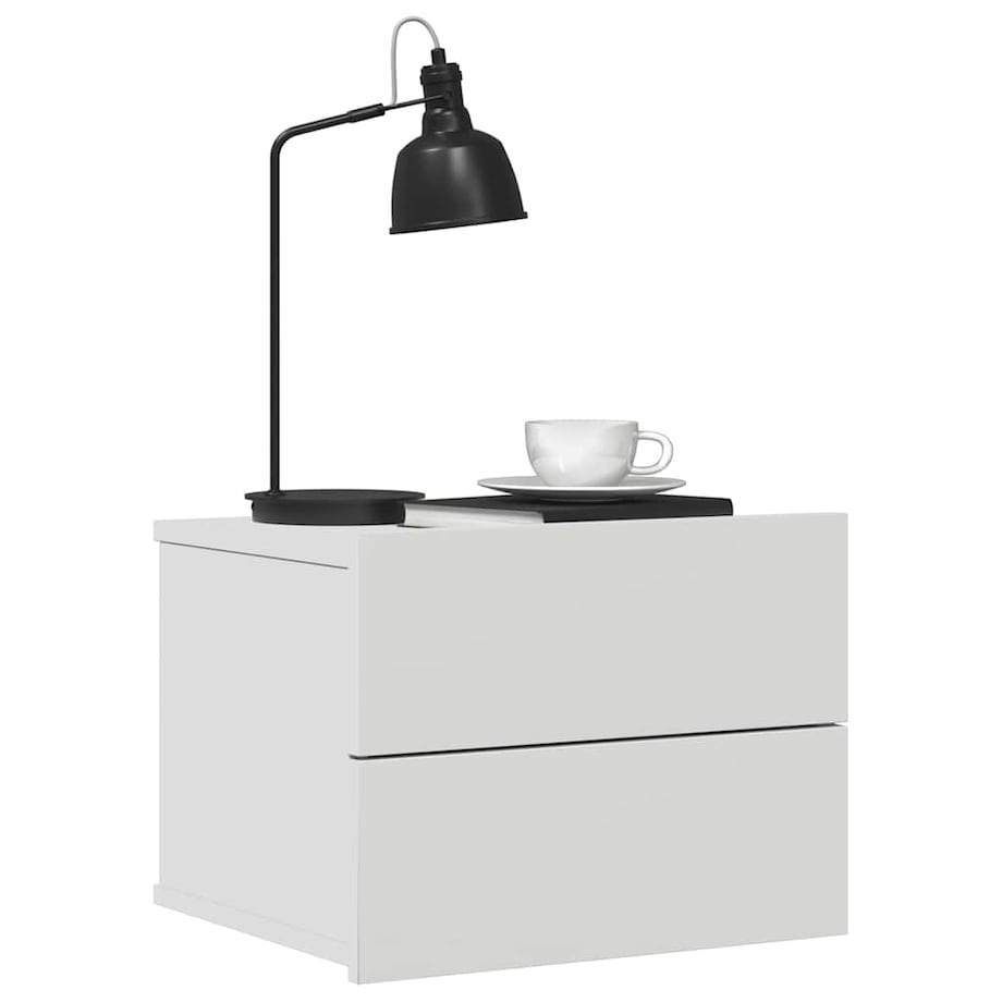 vidaXL Szafka nocna, biała, 40x30x30 cm, materiał drewnopochodny