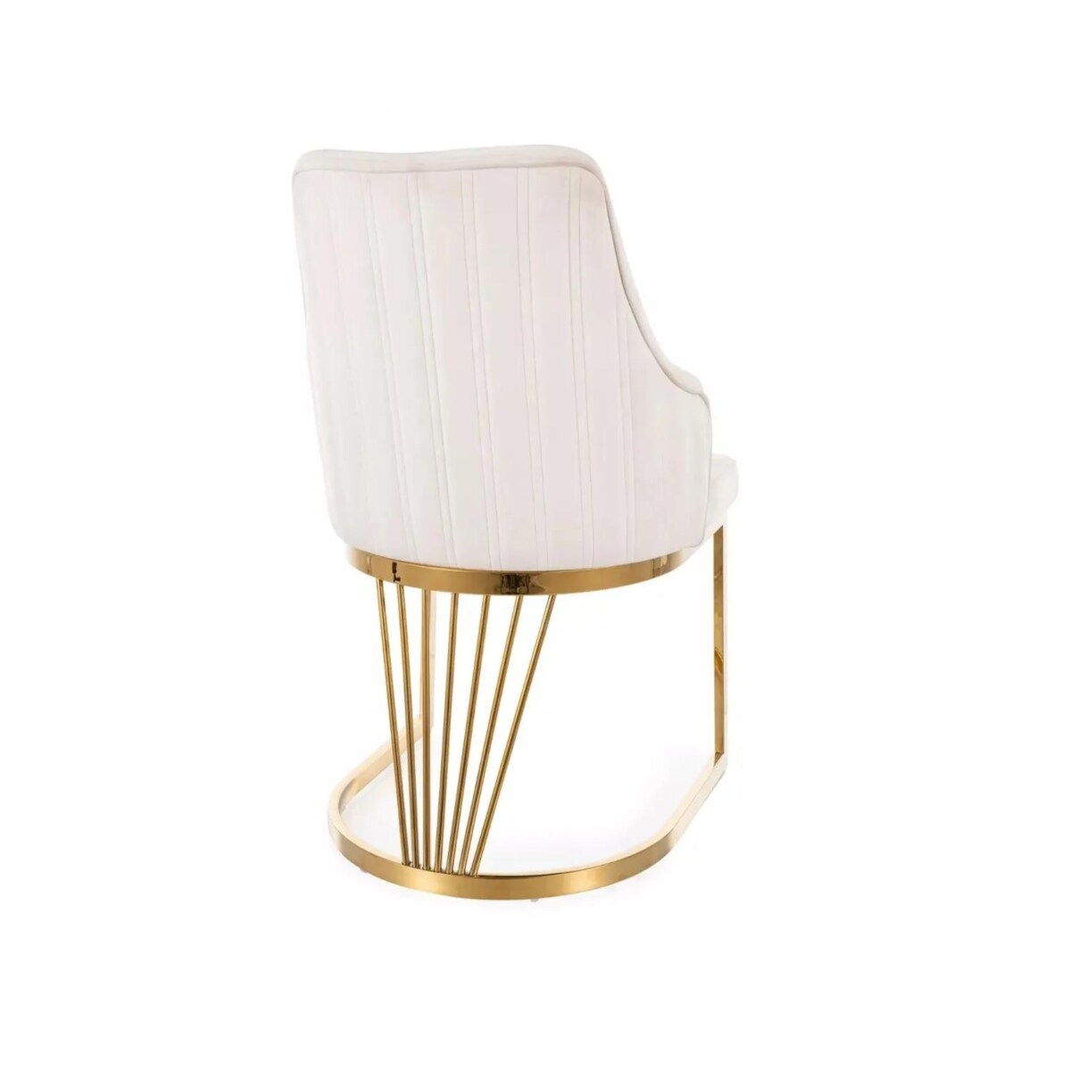 Krzesło tapicerowane ALURE VELVET jasnobeżowe