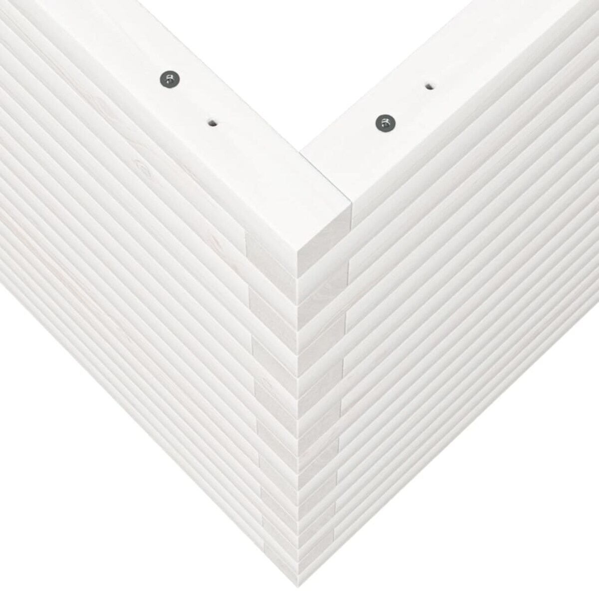 vidaXL Donica ogrodowa, biała, 80x80x68,5 cm, lite drewno sosnowe