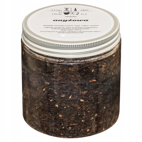 Herbata czarna sypana ANYŻOWA o smaku intensywnie anyżowym PREMIUM Cup&You - herbata liściasta sypana mieszanka napar susz - gotowa na prezent upominek