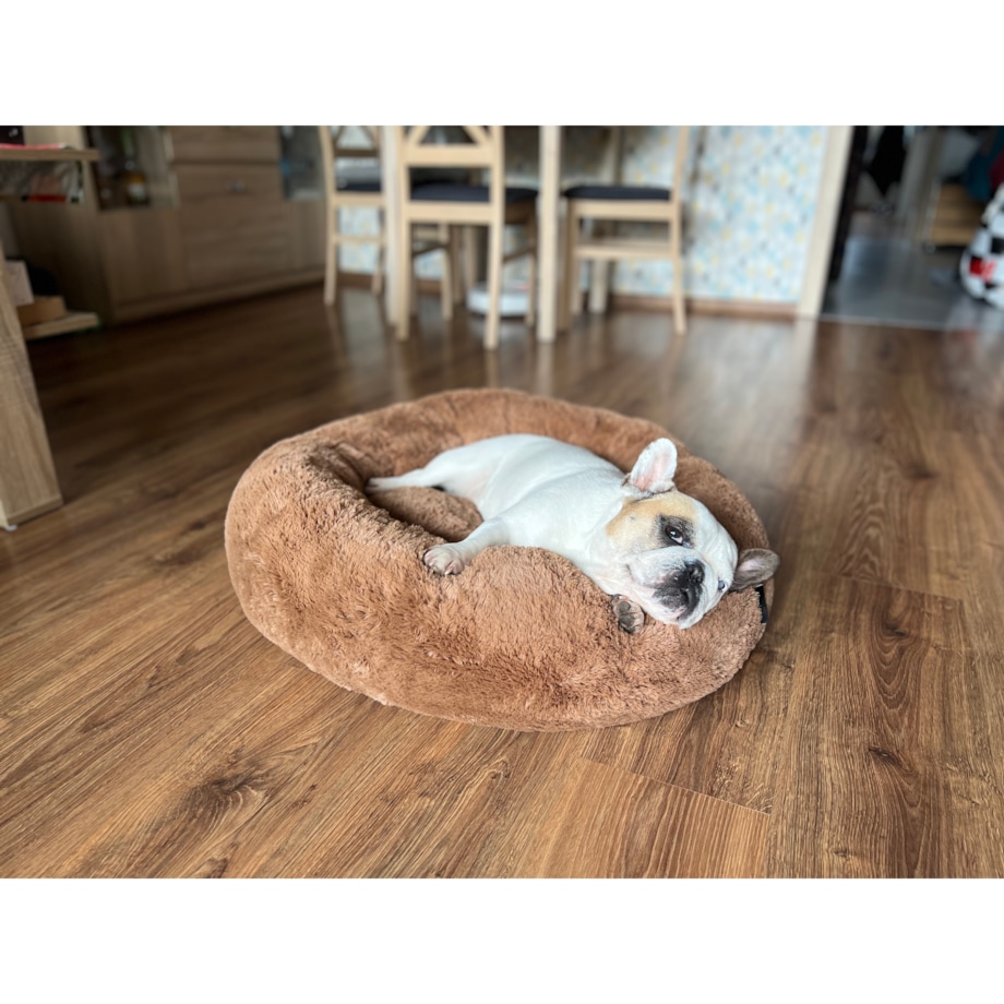 Legowisko pluszowe dla kota lub psa FUZZY, 70 cm, Toffee