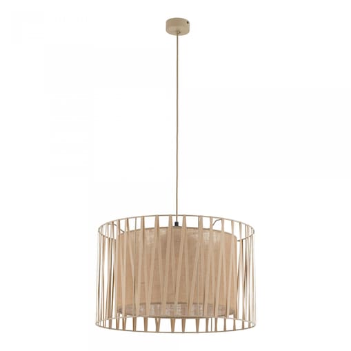 Lampa wisząca TK Lighting HARMONY Sabia Juta 11461, 3xE27, beżowa, regulowana wysokość