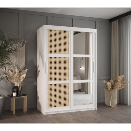 Szafa przesuwna Garderoba PLECIONKA WIEDEŃSKA 2 120 biały