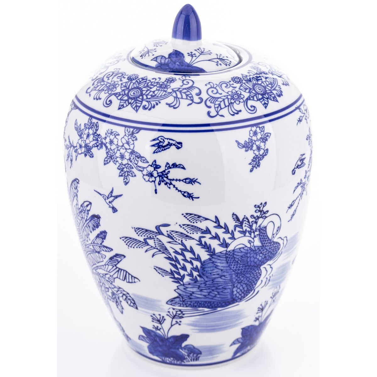 Waza pojemnik z pokrywą 29x19x19 cm CIGNI niebieski