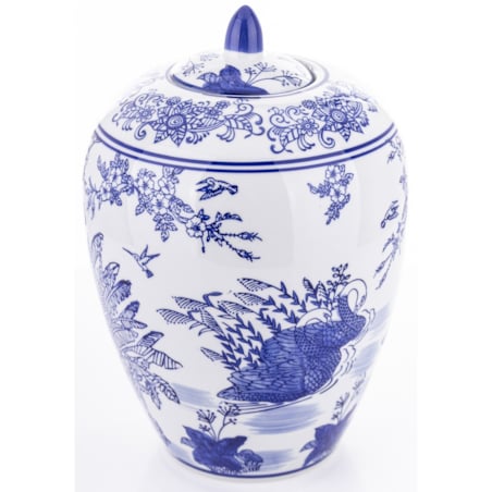 Waza pojemnik z pokrywą 29x19x19 cm CIGNI niebieski