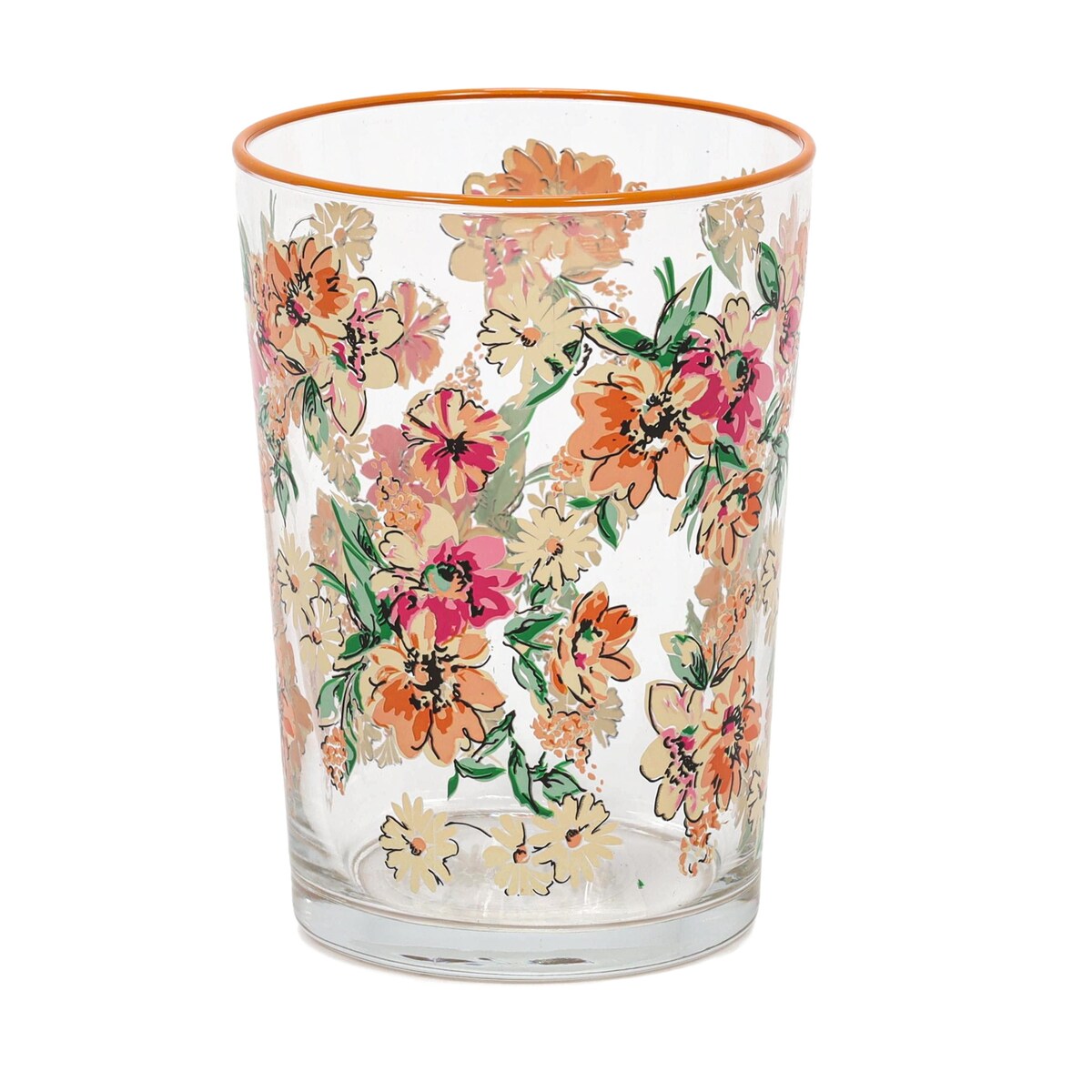 Duża szklanka w kwiatowy wzór, 510 ml