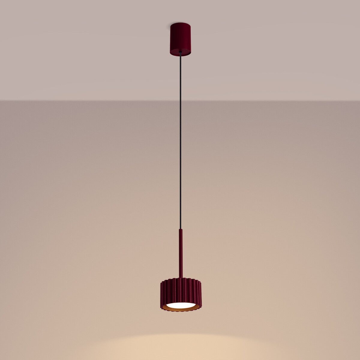 Lampa wisząca AURA 1 burgund Gx53