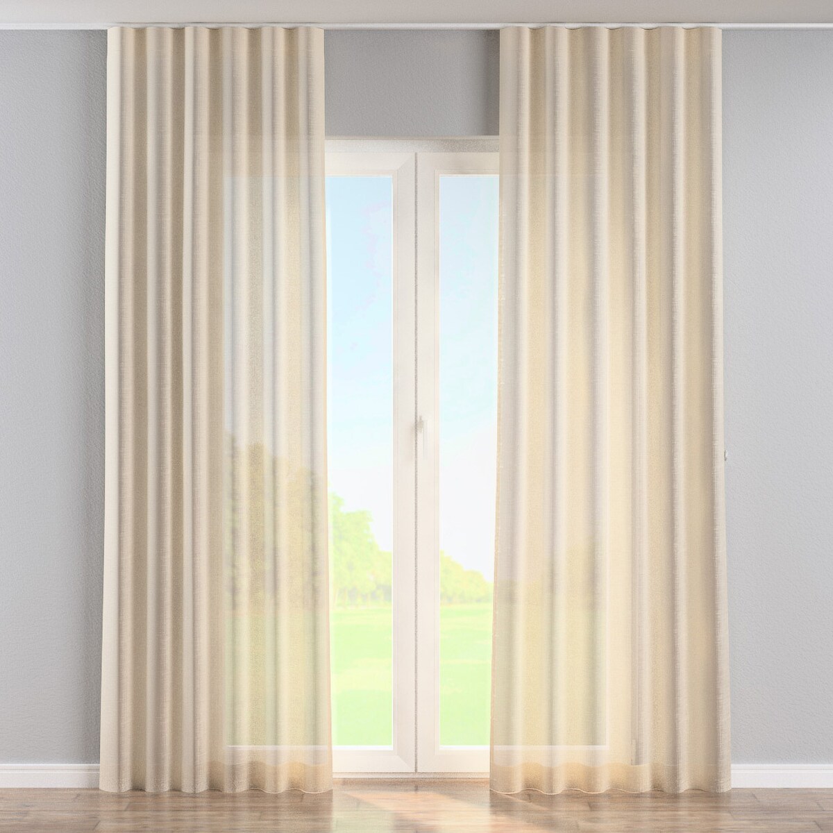 Zasłona na taśmie wave 130x245 ecru