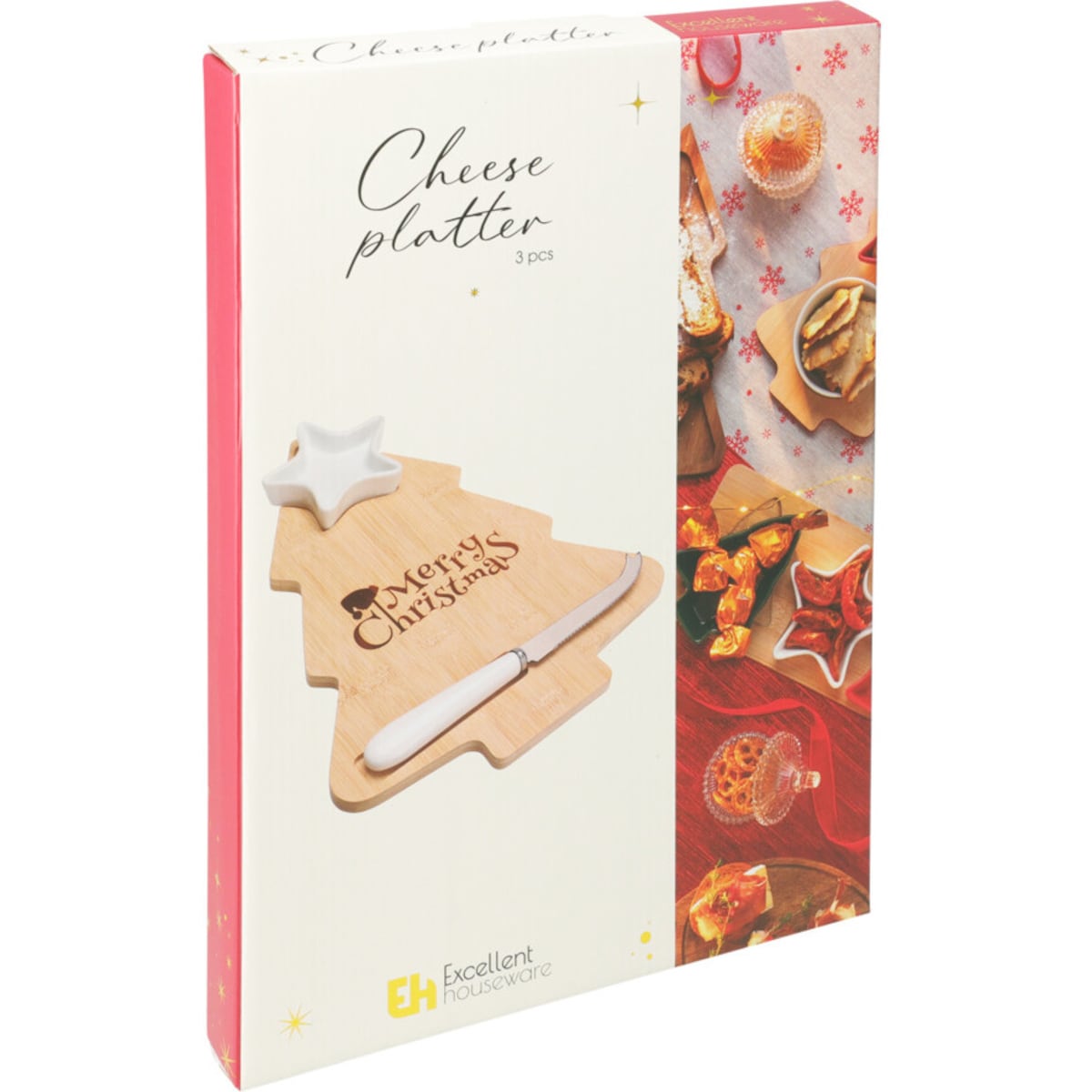 Deska do serwowania serów FIABEL, kształt choinki, 3 elementy