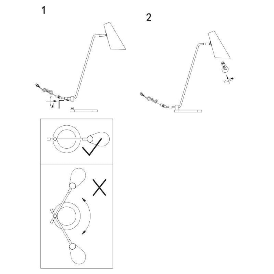 Stojąca LAMPKA biurkowa CAL 106781 Markslojd metalowa LAMPA stołowa czarna