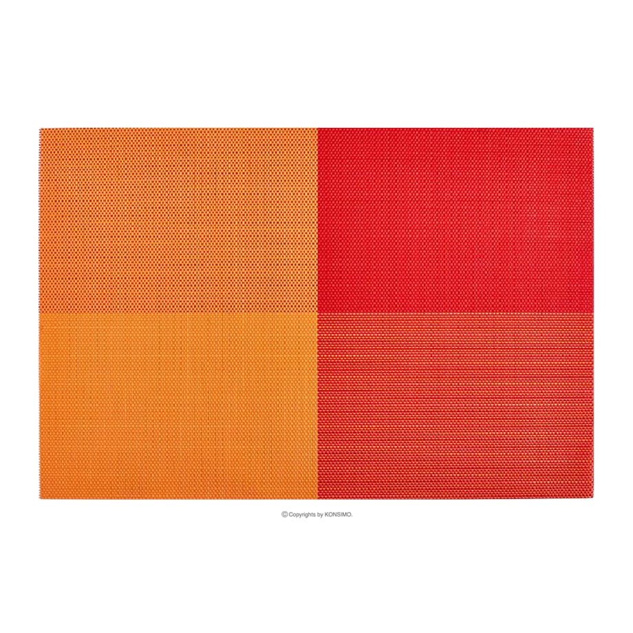 Konsimo LARUS Zestaw podkładek 4szt., czerwony/pomarańczowy