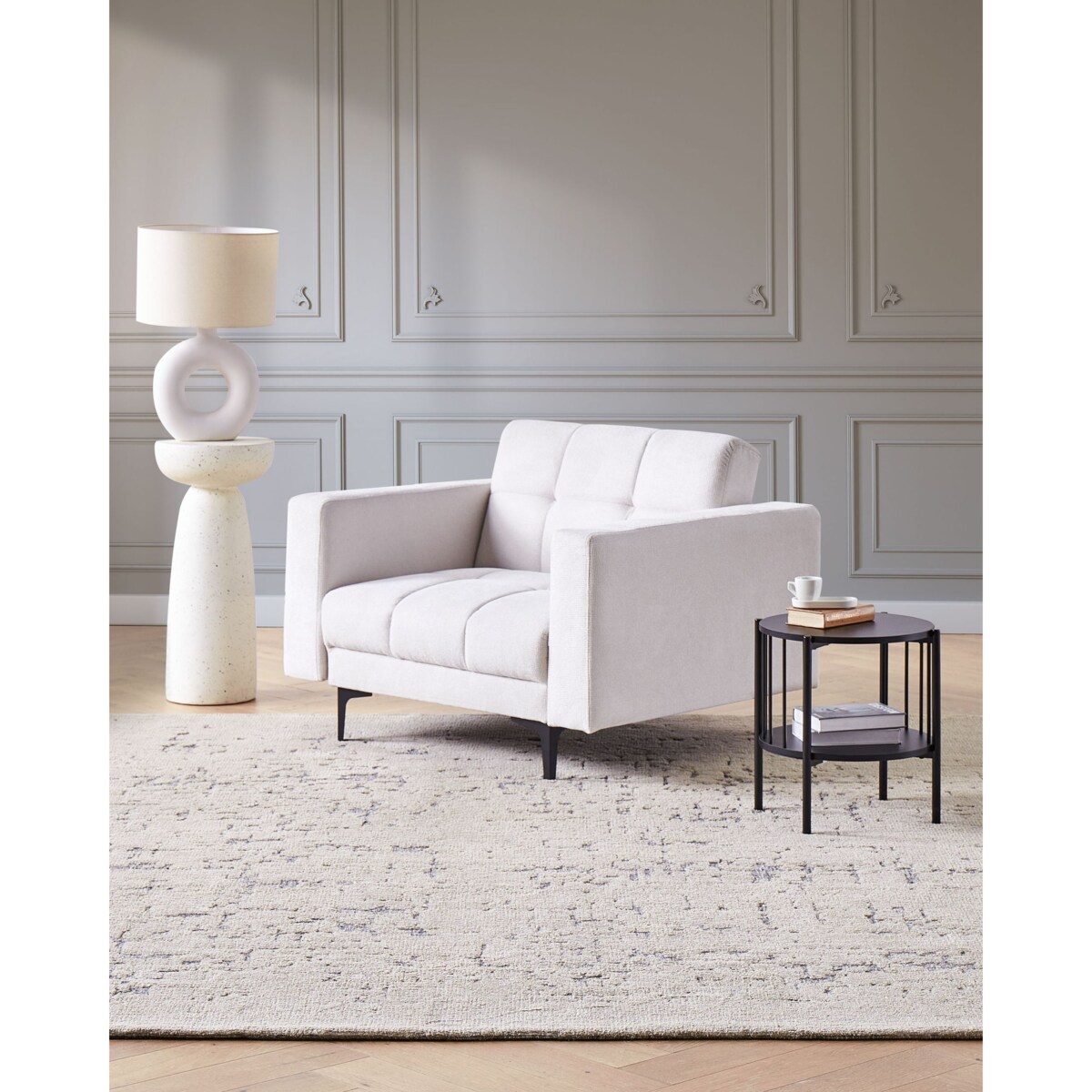 Fotel ALNES Złamana biel