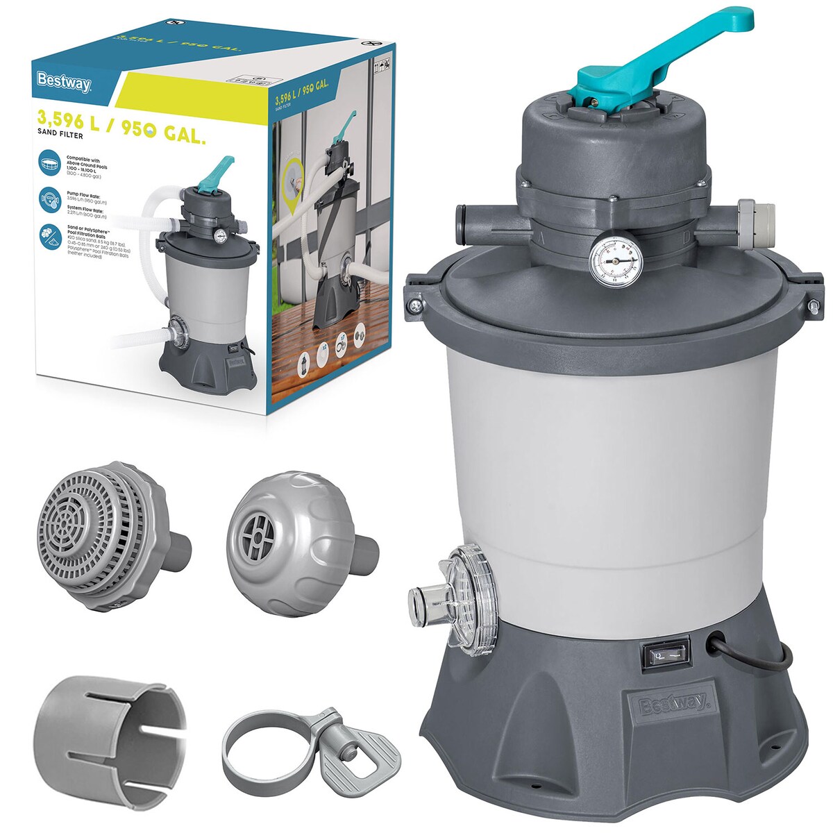 Pompa piaskowa do basenu filtr do basenów 3596 l/h Bestway