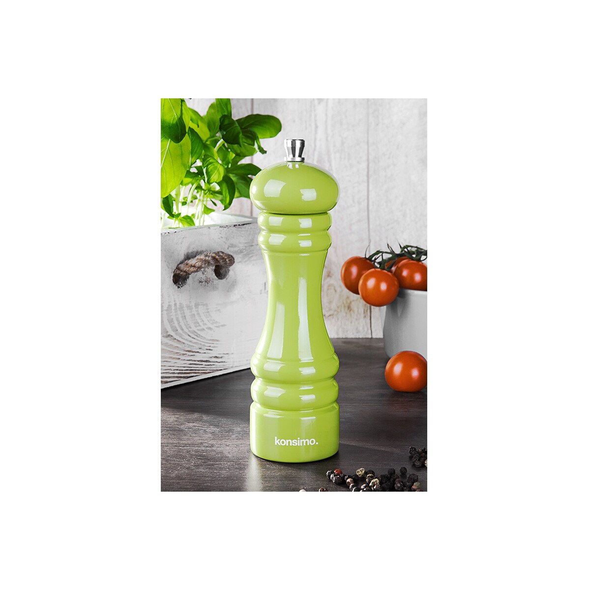 Konsimo MILOS Zestaw młynków 18 cm, 2 szt. zielony, zielony